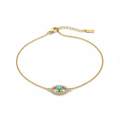 Vibrant Gold Zircon Ladybug Pendant Necklace