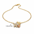 Vibrant Gold Zircon Ladybug Pendant Necklace