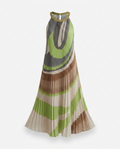 Boundless Pleated Halter Maxi Dress