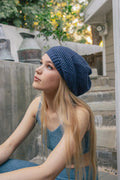 Unisex Waffle Knit Slouchy Beanie