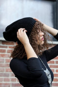 Unisex Waffle Knit Slouchy Beanie