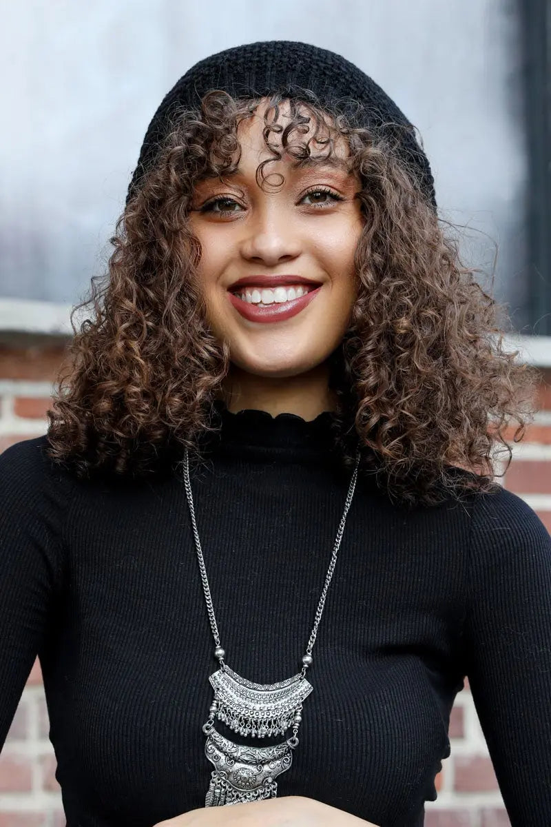 Women's Textured Knit Slouchy Beanie